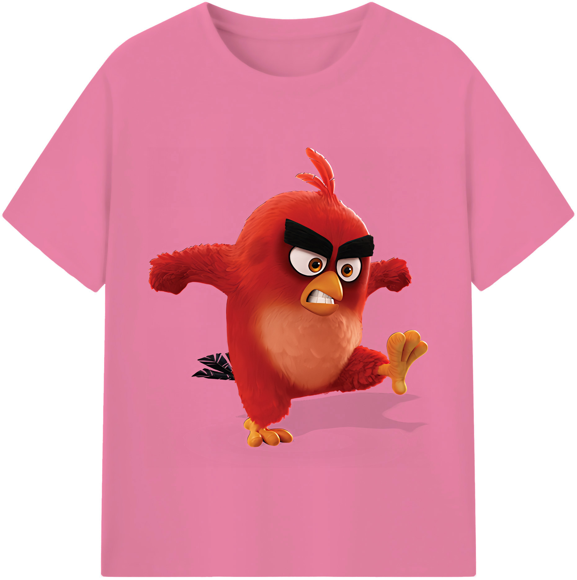（画像用） Angry Birds アングリーバード 綿100％半袖Tシャツ（フロントプリント）